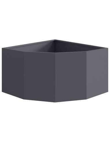 Vaso d'angolo Antracite 60 x 60 x 35 cm Acciaio