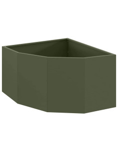 Vaso d'angolo Oliver verde 60 x 60 x 35 cm Acciaio 2
