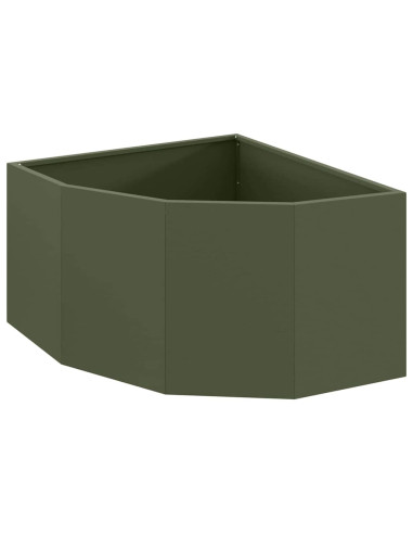 Vaso d'angolo Oliver verde 60 x 60 x 35 cm Acciaio