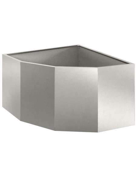 Vaso d'angolo Argento 60 x 60 x 35 cm Acciaio inossidabile