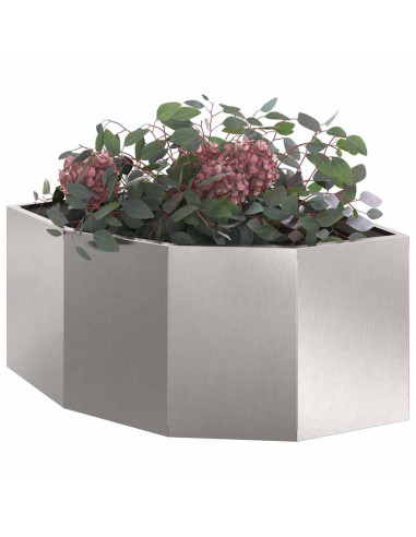 Vaso d'angolo Argento 60 x 60 x 35 cm Acciaio inossidabile