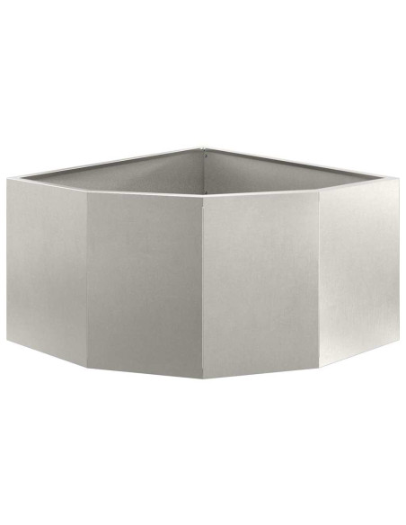 Vaso d'angolo Argento 60 x 60 x 35 cm Acciaio inossidabile