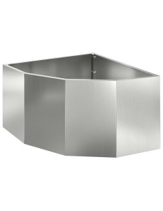 Vaso d'angolo Argento 60 x 60 x 35 cm Acciaio zincato 2