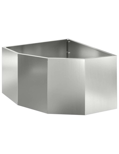 Vaso d'angolo Argento 60 x 60 x 35 cm Acciaio zincato