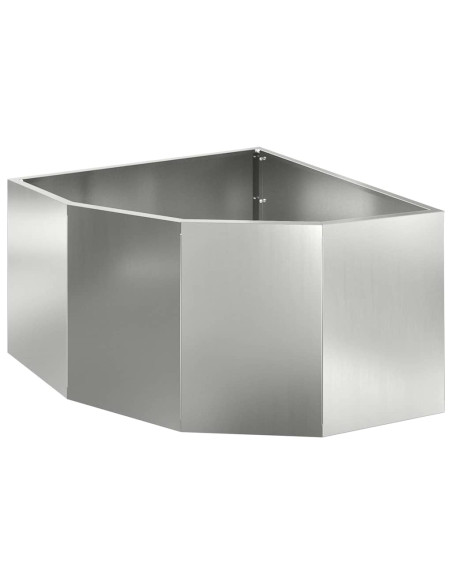 Vaso d'angolo Argento 60 x 60 x 35 cm Acciaio zincato