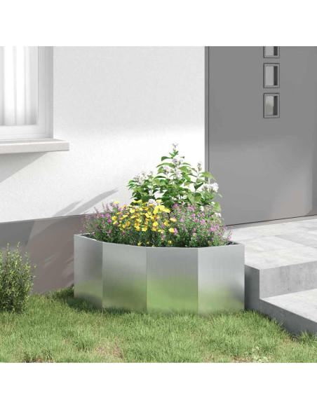 Vaso d'angolo Argento 60 x 60 x 35 cm Acciaio zincato