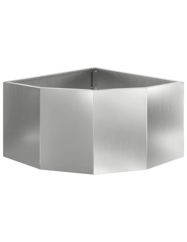 Vaso d'angolo Argento 60 x 60 x 35 cm Acciaio zincato