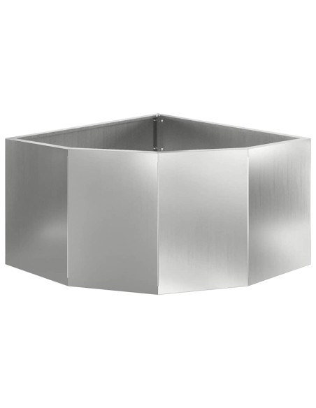 Vaso d'angolo Argento 60 x 60 x 35 cm Acciaio zincato