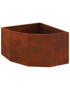 Vaso d'angolo Ruggine 60 x 60 x 35 cm acciaio corten 2
