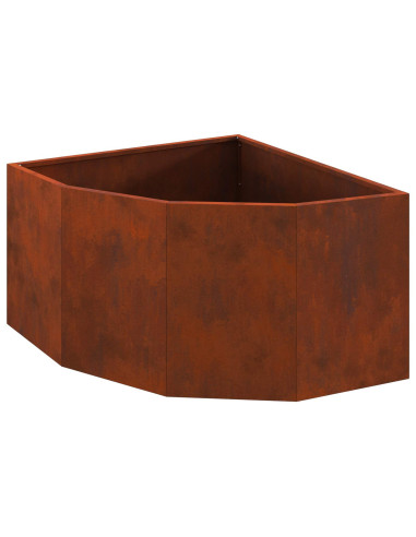 Vaso d'angolo Ruggine 60 x 60 x 35 cm acciaio corten
