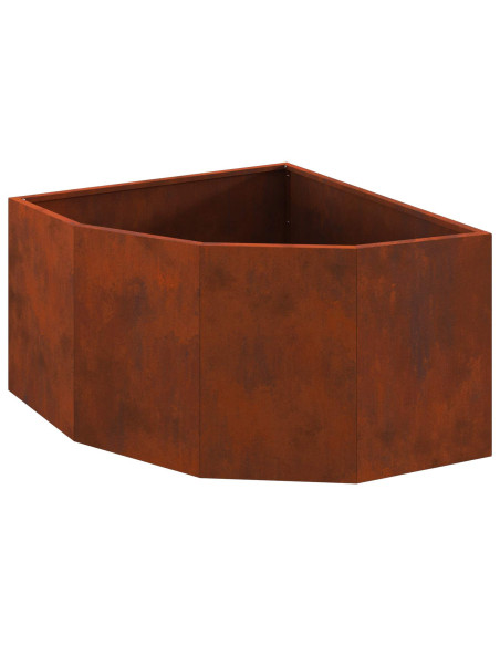 Vaso d'angolo Ruggine 60 x 60 x 35 cm acciaio corten