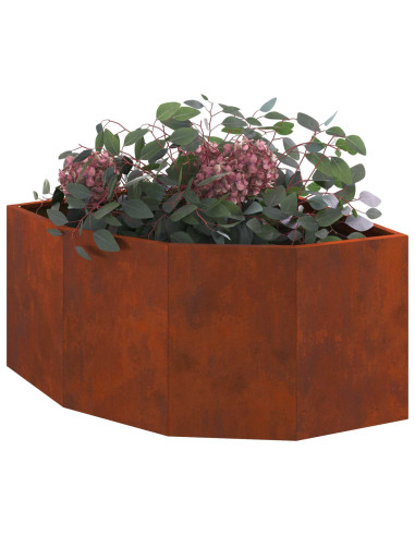 Vaso d'angolo Ruggine 60 x 60 x 35 cm acciaio corten