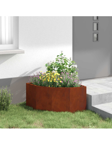 Vaso d'angolo Ruggine 60 x 60 x 35 cm acciaio corten