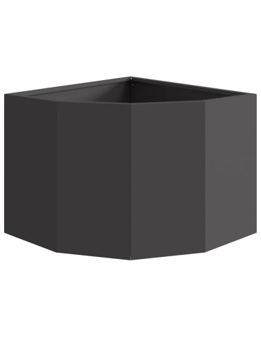 Vaso d'angolo Nero 45 x 45 x 35 cm Acciaio