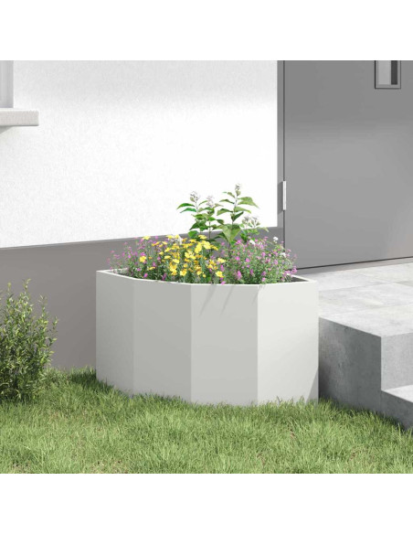 Vaso d'angolo Bianco 45 x 45 x 35 cm Acciaio