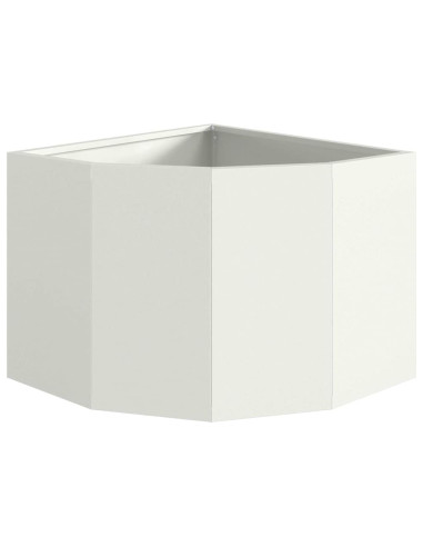 Vaso d'angolo Bianco 45 x 45 x 35 cm Acciaio