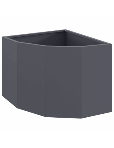 Vaso d'angolo Antracite 45 x 45 x 35 cm Acciaio