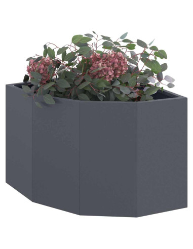 Vaso d'angolo Antracite 45 x 45 x 35 cm Acciaio