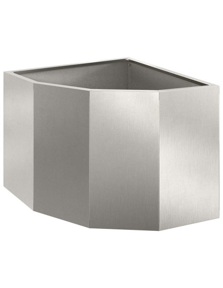 Vaso d'angolo Argento 45 x 45 x 35 cm Acciaio inossidabile
