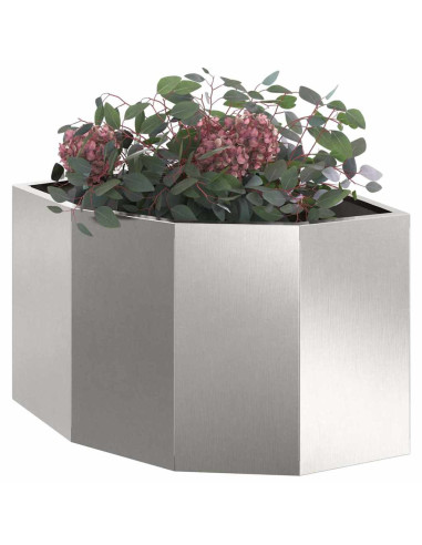 Vaso d'angolo Argento 45 x 45 x 35 cm Acciaio inossidabile