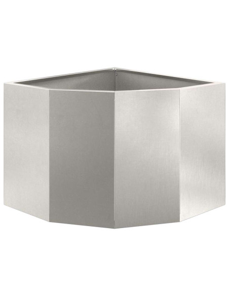 Vaso d'angolo Argento 45 x 45 x 35 cm Acciaio inossidabile