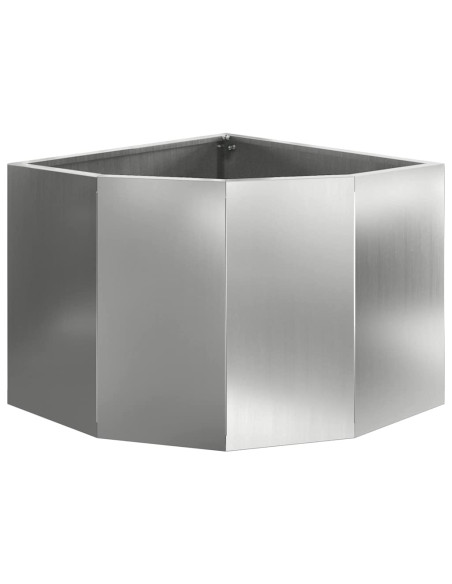 Vaso d'angolo Argento 45 x 45 x 35 cm Acciaio zincato