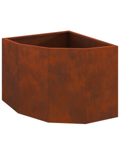 Vaso d'angolo Ruggine 45 x 45 x 35 cm acciaio corten 2