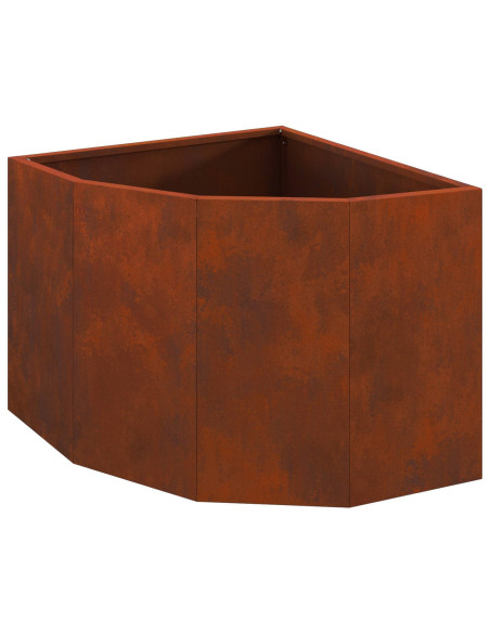 Vaso d'angolo Ruggine 45 x 45 x 35 cm acciaio corten