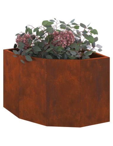 Vaso d'angolo Ruggine 45 x 45 x 35 cm acciaio corten