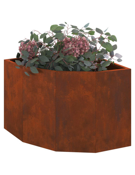 Vaso d'angolo Ruggine 45 x 45 x 35 cm acciaio corten