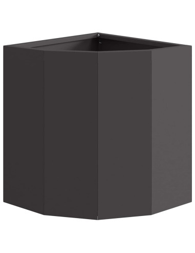 Vaso d'angolo Nero 30 x 30 x 35 cm Acciaio