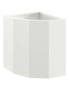 Vaso d'angolo Bianco 30 x 30 x 35 cm Acciaio 2