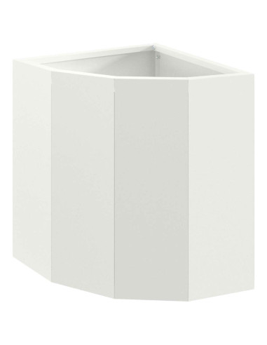 Vaso d'angolo Bianco 30 x 30 x 35 cm Acciaio