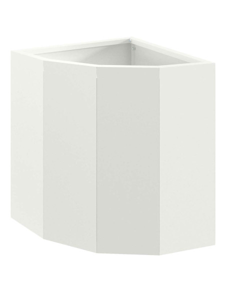 Vaso d'angolo Bianco 30 x 30 x 35 cm Acciaio
