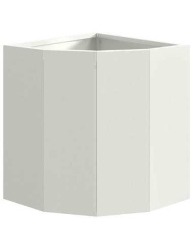 Vaso d'angolo Bianco 30 x 30 x 35 cm Acciaio