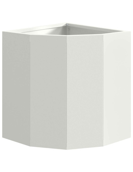 Vaso d'angolo Bianco 30 x 30 x 35 cm Acciaio