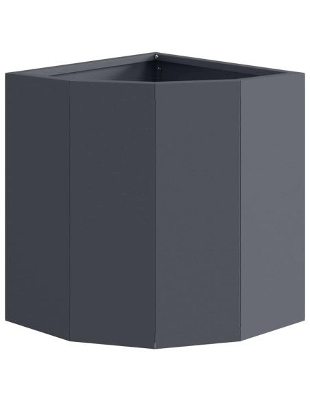 Vaso d'angolo Antracite 30 x 30 x 35 cm Acciaio
