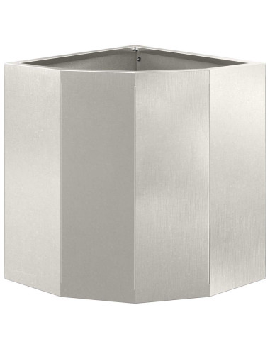 Vaso d'angolo Argento 30 x 30 x 35 cm Acciaio inossidabile