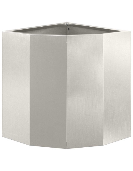 Vaso d'angolo Argento 30 x 30 x 35 cm Acciaio inossidabile