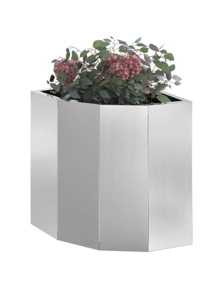 Vaso d'angolo Argento 30 x 30 x 35 cm Acciaio zincato