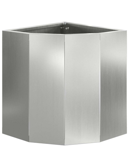 Vaso d'angolo Argento 30 x 30 x 35 cm Acciaio zincato