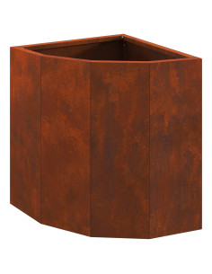 Vaso d'angolo Ruggine 30 x 30 x 35 cm acciaio corten 2