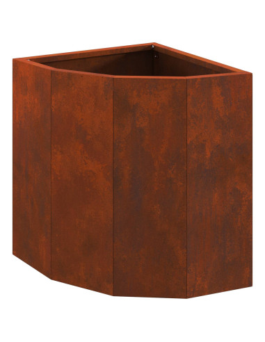 Vaso d'angolo Ruggine 30 x 30 x 35 cm acciaio corten