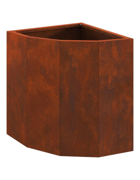 Vaso d'angolo Ruggine 30 x 30 x 35 cm acciaio corten