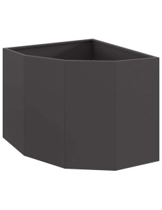 Vaso d'angolo Nero 60 x 60 x 50 cm Acciaio 2
