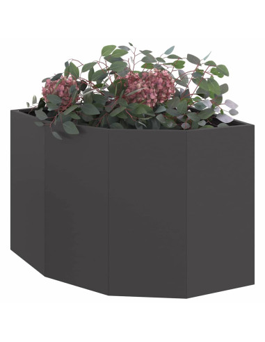 Vaso d'angolo Nero 60 x 60 x 50 cm Acciaio