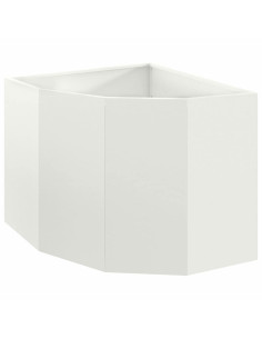 Vaso d'angolo Bianco 60 x 60 x 50 cm Acciaio 2