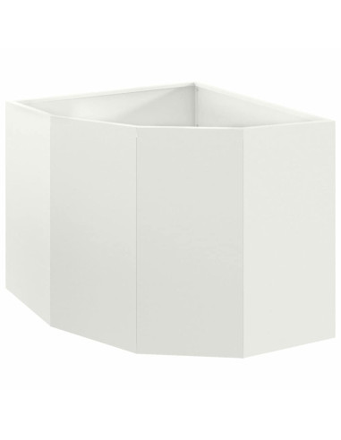 Vaso d'angolo Bianco 60 x 60 x 50 cm Acciaio