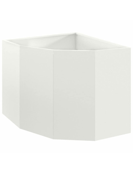 Vaso d'angolo Bianco 60 x 60 x 50 cm Acciaio