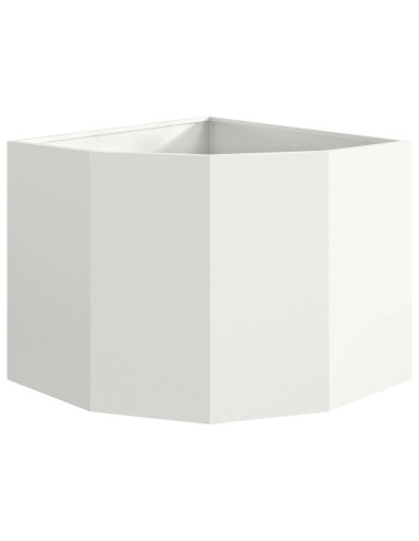 Vaso d'angolo Bianco 60 x 60 x 50 cm Acciaio